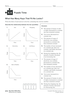 Puzzle Time Worksheet