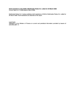Draft resolutions of the EGM of Multimedia Polska S.A. called ...