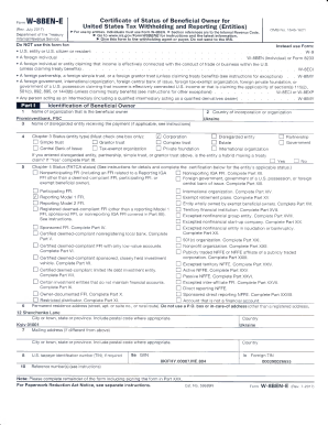2017-2020 Form IRS W-8BEN-E Fill Online, Printable, Fillable ...