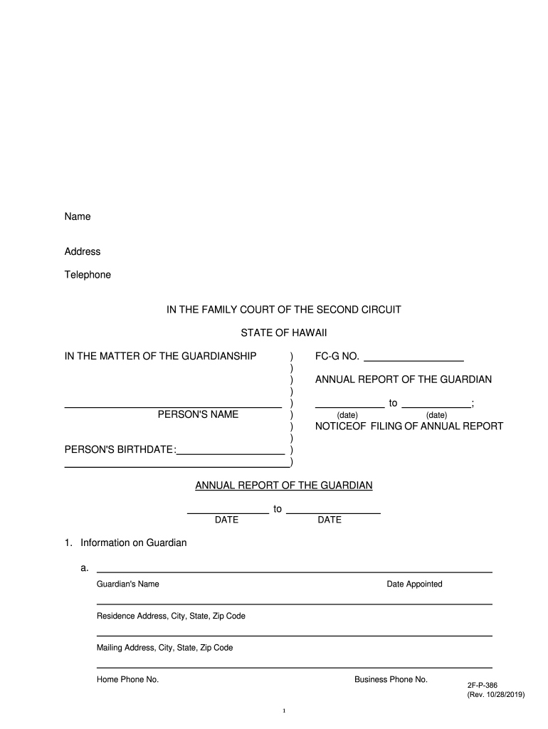 Annual Report of the Guardian - Hawaii State Judiciary Preview on Page 1