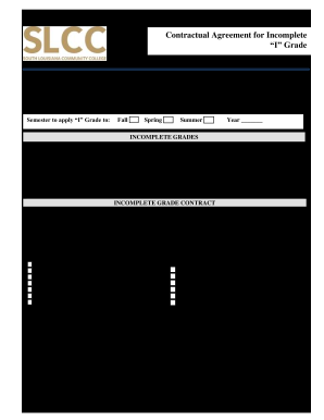 Incomplete Grade Contract