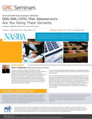 Fillable Online BSA/AML/OFAC Risk Assessments - NASBA Registry Fax ...