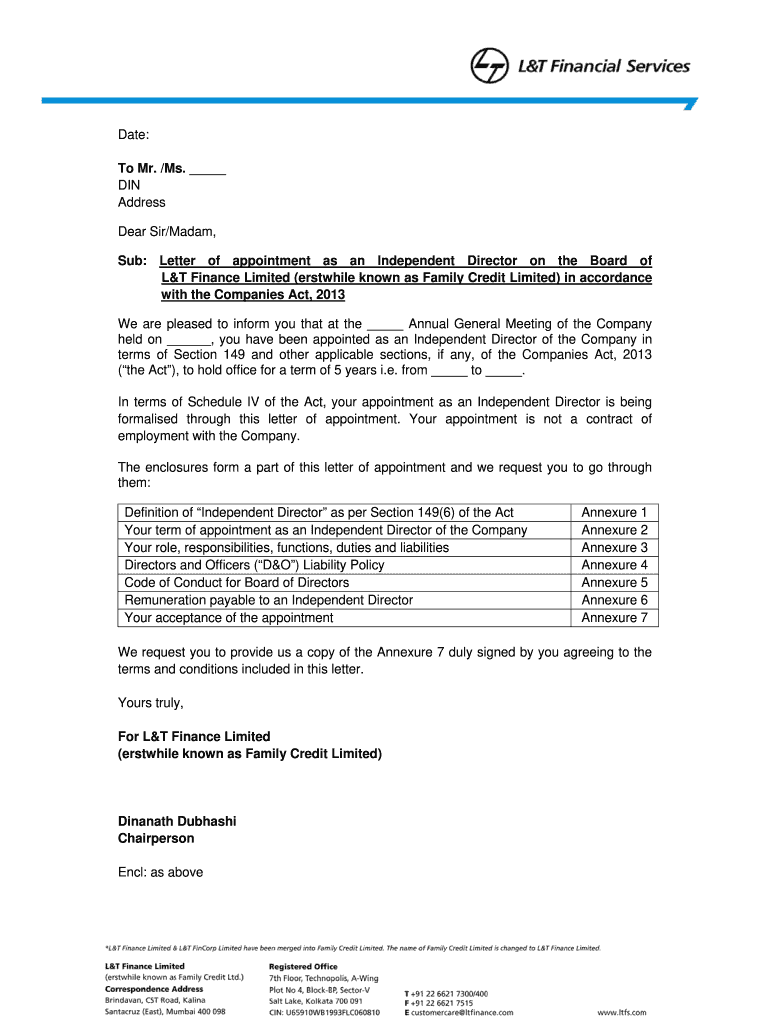 offer letter format pdf Preview on Page 1