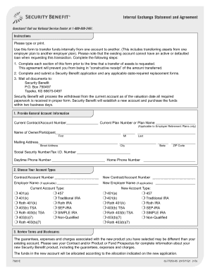 Internal Exchange Statement and Agreement