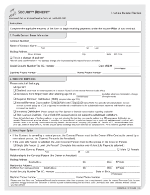 Lifetime Income Election Form