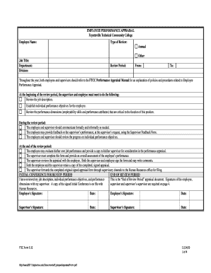 Employee Performance Appraisal Form - Fayetteville Technical ... - sacs faytechcc