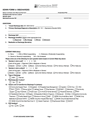 CT BHP Discharge Form