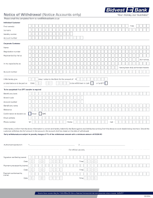 Notice of Withdrawal