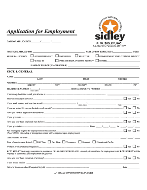 Application for Employment
