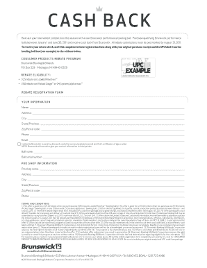 Brunswick Bowling Ball Rebate Form