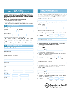 OppenheimerFunds IRA Rollover Form