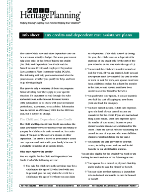 US Child and Dependent Care Credit Guide