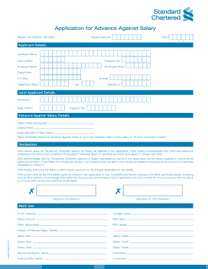 Advance Against Salary Application