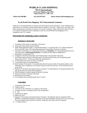 US Customs Power of Attorney Form