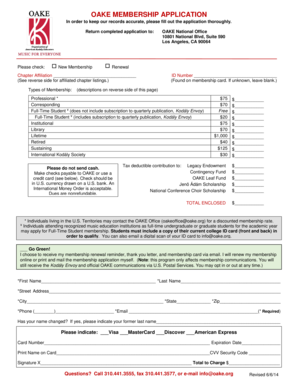 OAKE Membership Application