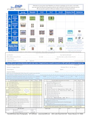 Photo Day Order Form