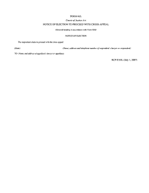 Authorization letter sample - Form 61L Notice of Election to Proceed with Cross-Appeal - ontariocourtforms on