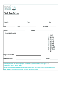 BWork Orderb Request - SOEST