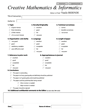 Journal Manuscript Review Form