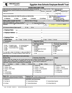 Egyptian Area Schools Employee Benefit Trust Change Enrollment Form