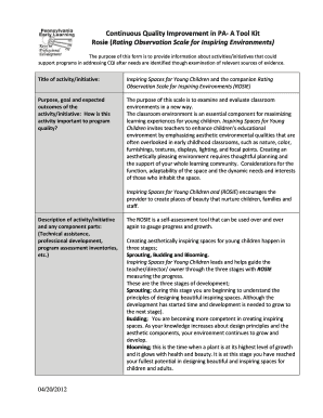 Inspiring Spaces for Young Children and ROSIE Toolkit