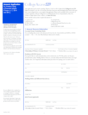 CollegeAccess 529 Plan Application