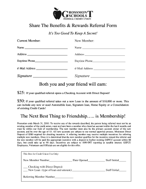 Referral Rewards Form