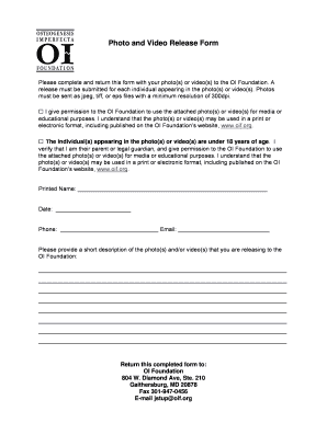 video release forms
