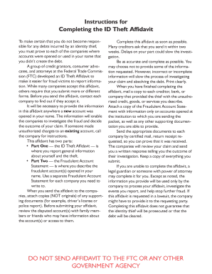 ID Theft Affidavit