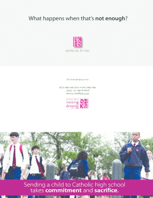 Bishop Kenny Annual Fund Donation Form