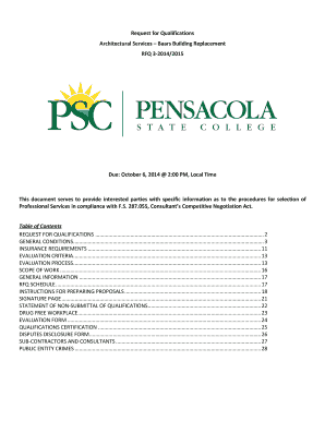 Request for Proposal - Pensacola State College - pensacolastate