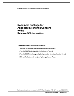 HUD-9887 Tenant Consent Form
