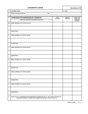 Candidate Loans Schedule C