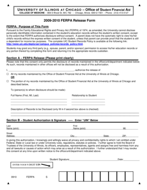 2009-2010 FERPA Release Form