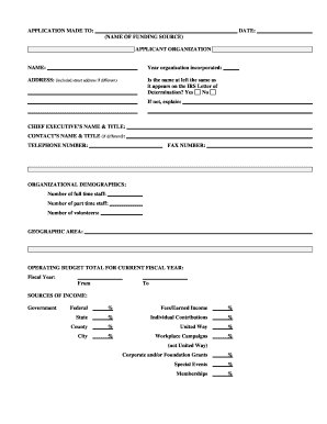 Common Grant Application Form