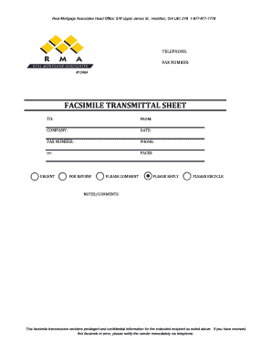 Fax Transmittal Sheet