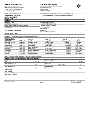 Material Safety Data Sheet