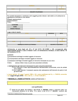 Modulo di Segnalazione Certificata di Inizio Attività (SCIA)