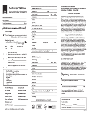 Authorization and Agreement for Membership and Additional Primary Owner