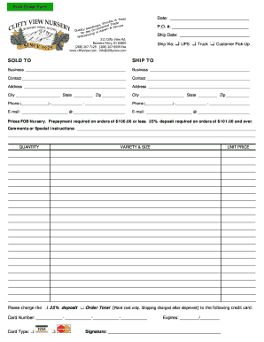 Purchase Order Form