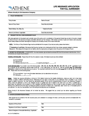 File of life template - athene annuity forms