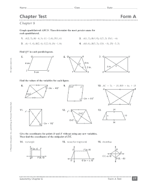 Chapter 6 Geometry Test Form A