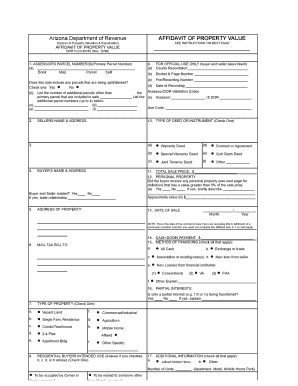 Arizona Affidavit of Property Value
