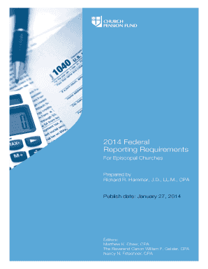 2014 Federal Reporting Requirements for Episcopal Churches