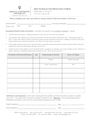 Household Information Form