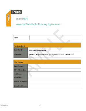 Assured Shorthold Tenancy Agreement