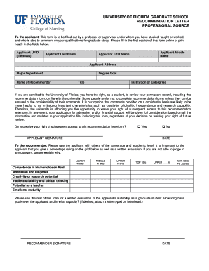 Academic reference letter for masters - Professional recommendation form - University of Florida - con-admissions sites medinfo ufl