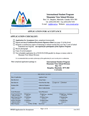 Mvisp form