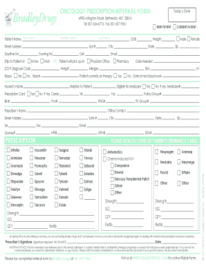 Oncology Prescription Referral Form