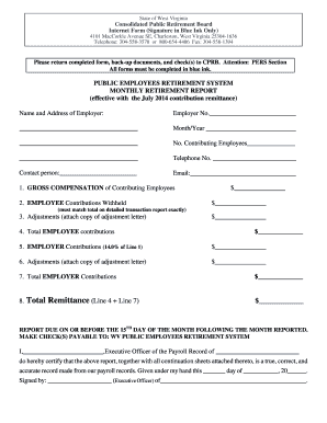 West Virginia Monthly Payroll Report